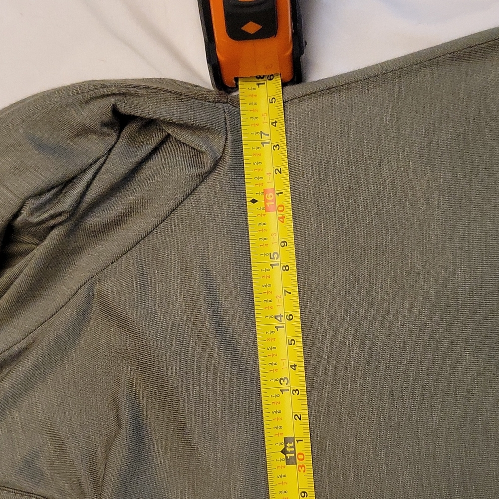VANITY ROOM Super Stretchy V Neck/Back Strappy Olive Dress M - Picture 10 of 10